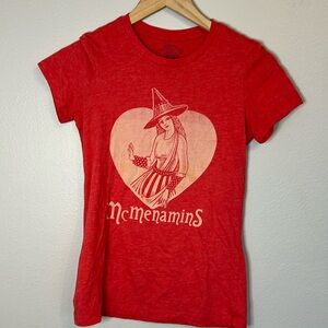 5/$20 McMenamins Restaurant T Shirt Women Medium Red  Short Sleeve Oregon Beer